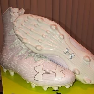 white high top under armour football cleats